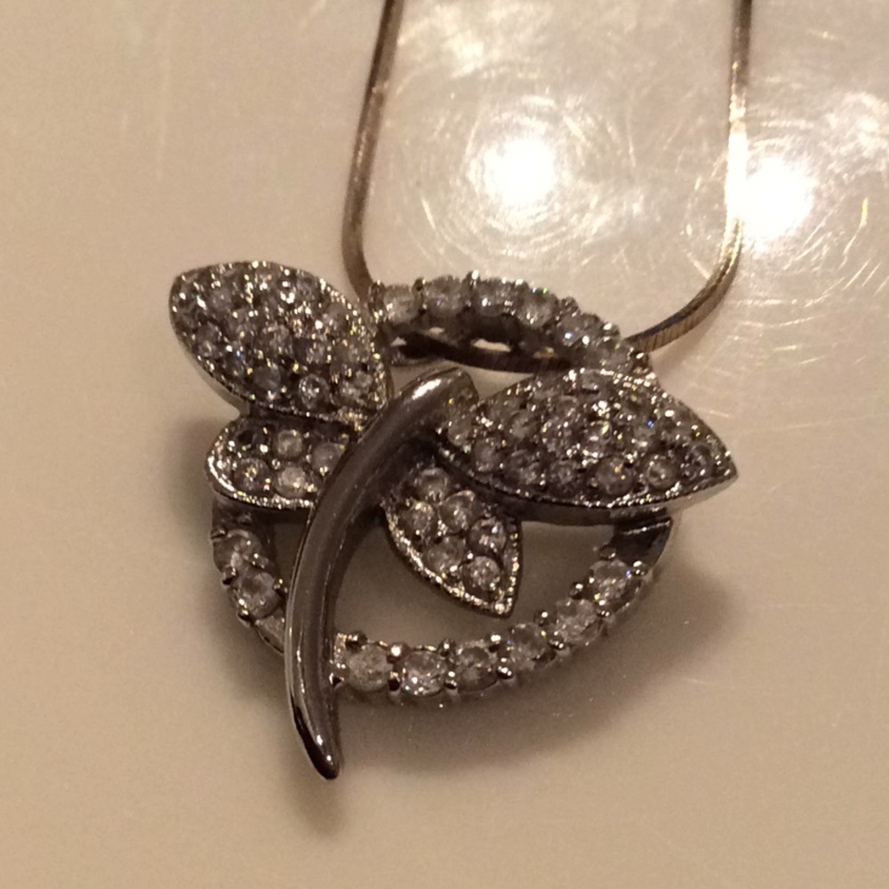 Sterling Silver 16” Chain & Dragonfly Pendent